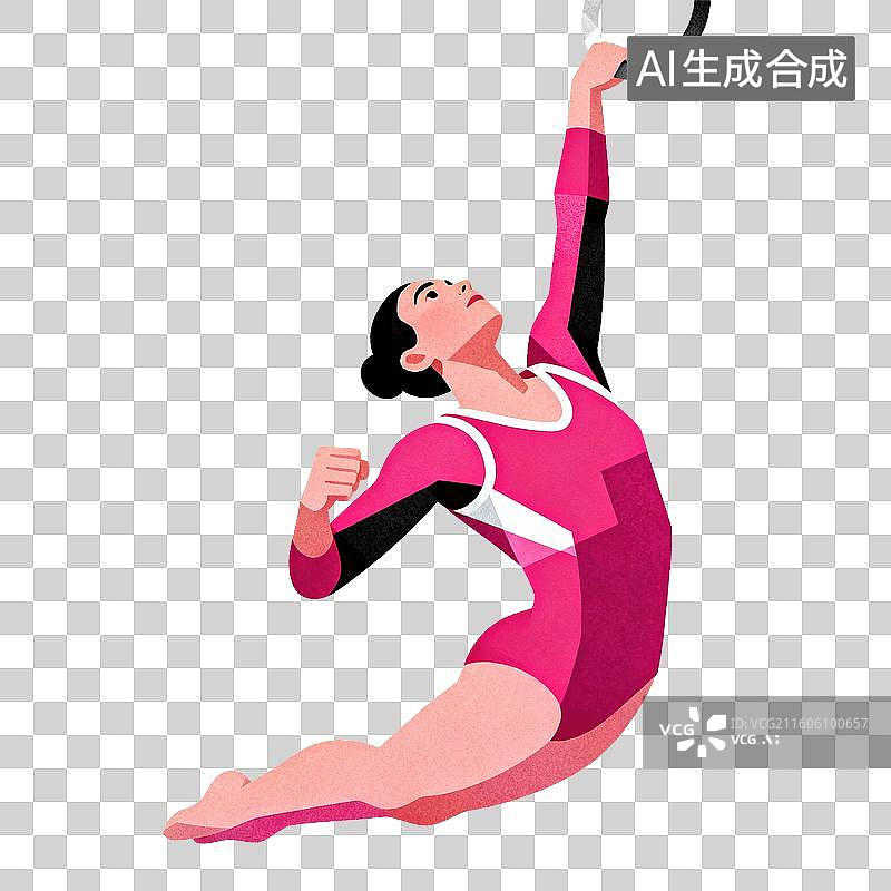 【AI数字艺术】体操运动员-运动健身图片素材