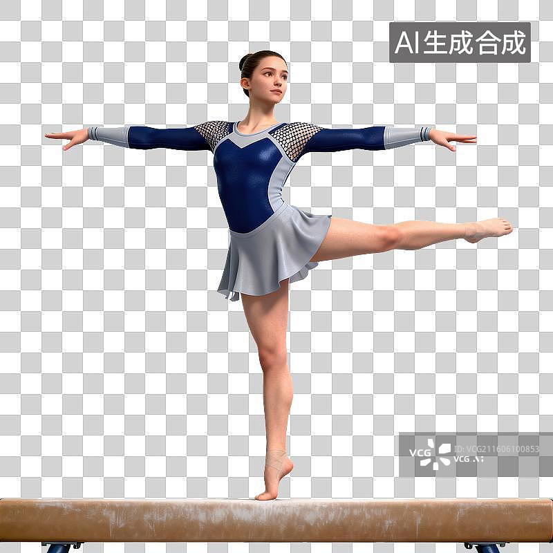 【AI数字艺术】体操运动员-运动健身图片素材