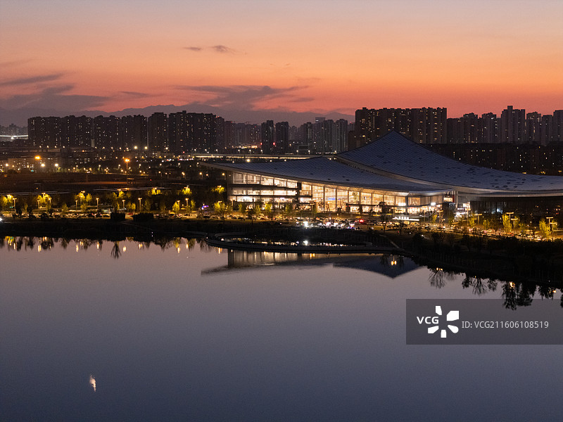 西安浐灞长安书院西安图书馆图片素材