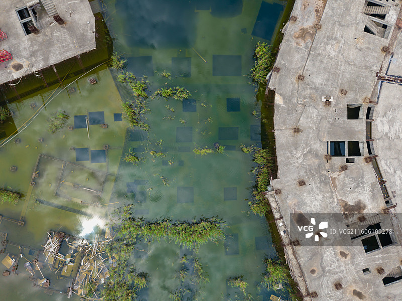 浙江省嘉兴市嘉善县，烂尾楼图片素材
