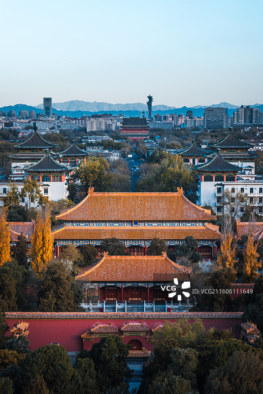 北京中轴线上的建筑图片素材