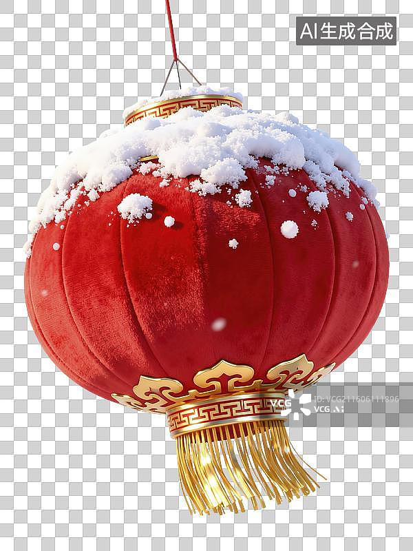 【AI数字艺术】中国新年灯笼元素插画图片素材