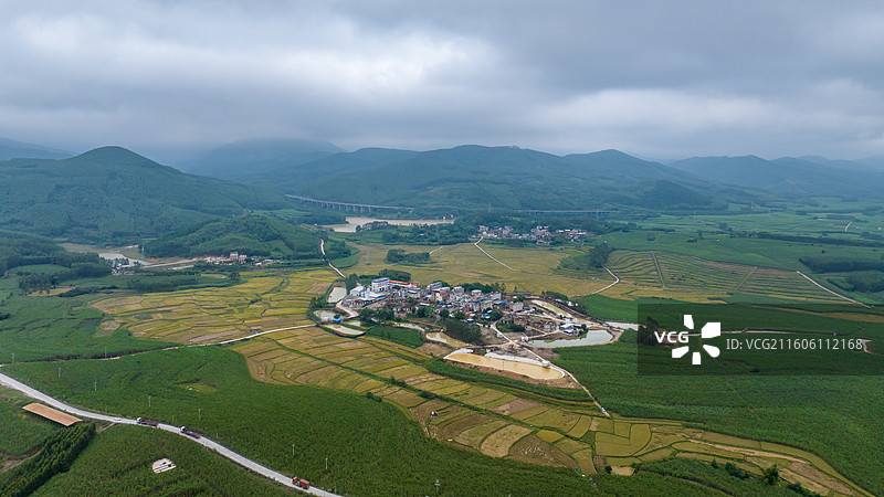 广西防城港市上思县在妙镇佛子村田园风光图片素材