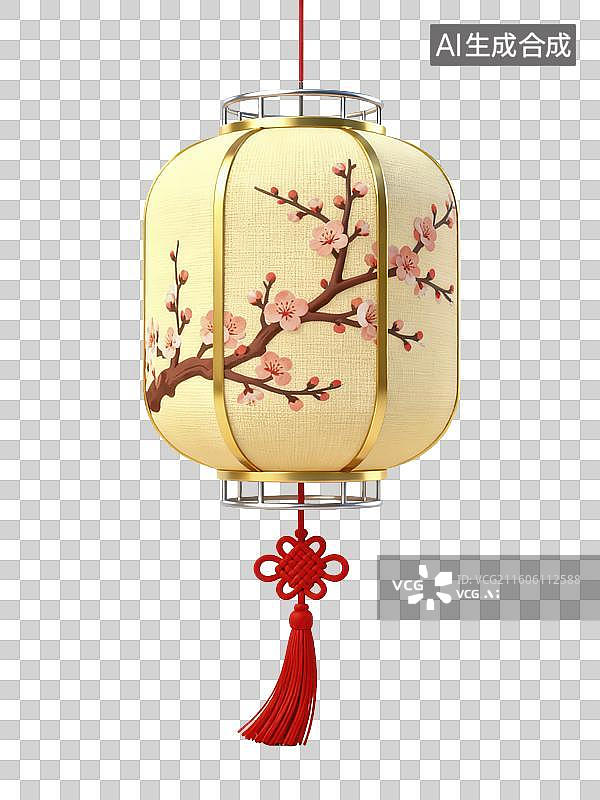 【AI数字艺术】中国新年灯笼元素插画图片素材