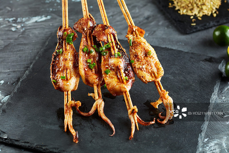 烤鱿鱼图片素材