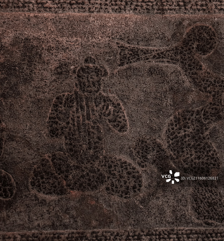 曲阜孔庙 神庖汉画像石二展室 1937年出土于曲阜韩家铺的双室石椁墓图片素材