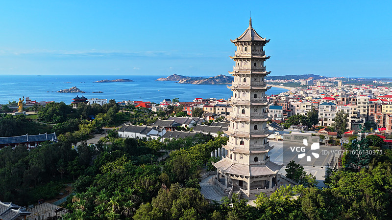 航拍湄洲岛图片素材