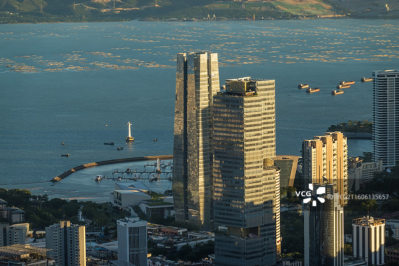 深圳南山区蛇口招商局广场太子广场滨海建筑城市风光图片素材