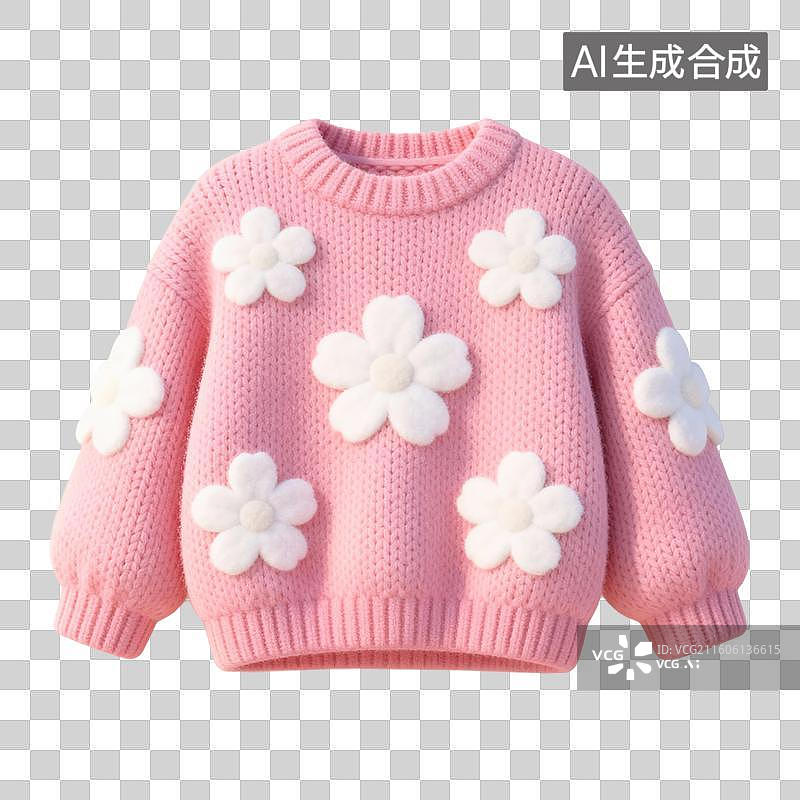 【AI数字艺术】3D渲染，毛衣，针织上衣，羊毛衫，针织羊毛上衣，冬天厚衣服，上衣，免抠元素图片素材