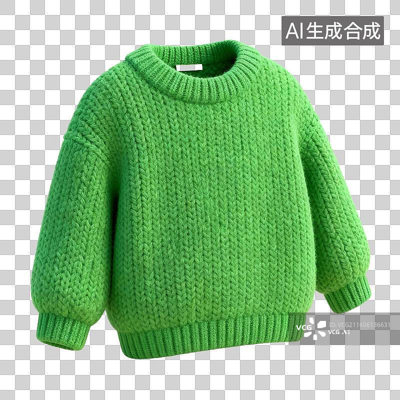 【AI数字艺术】3D渲染，毛衣，针织上衣，羊毛衫，针织羊毛上衣，冬天厚衣服，上衣，免抠元素图片素材