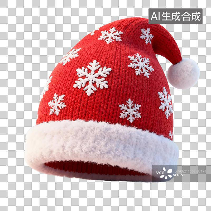 【AI数字艺术】3D渲染，羊毛针织帽，毛线针织帽子，秋天，冬天，冬天厚衣服，免抠元素图片素材