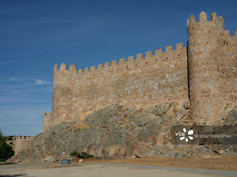 阿维拉古城的城墙图片素材