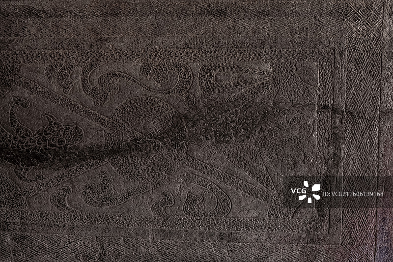 曲阜孔庙 神庖汉画像石二展室 1937年出土于曲阜韩家铺的双室石椁墓图片素材