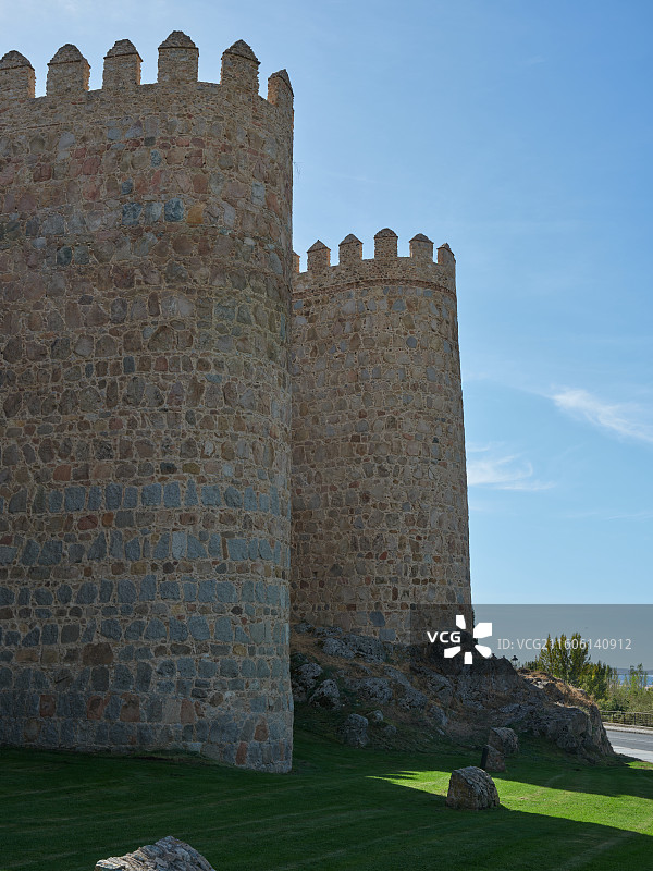 阿维拉古城的城墙图片素材