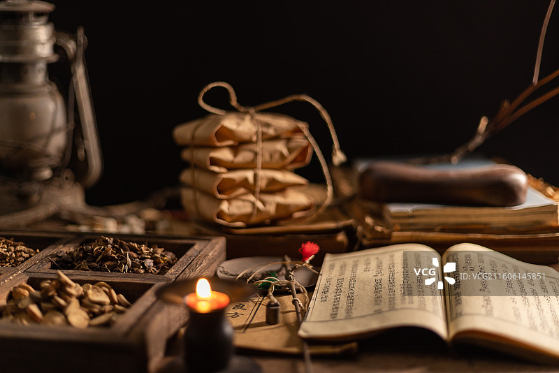 学习中医古籍图片素材