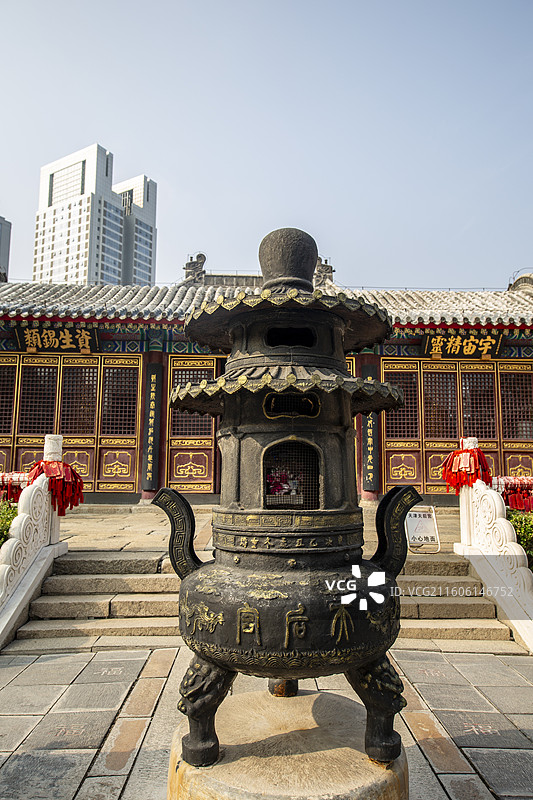 天津市古文化街天后宫：香炉图片素材