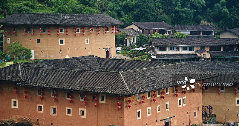 航拍福建土楼图片素材