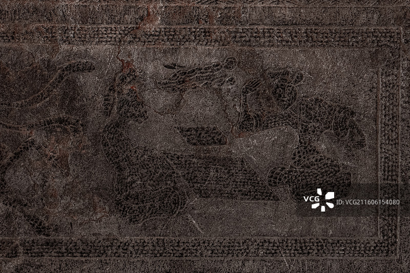 曲阜孔庙 神庖汉画像石二展室 1937年出土于曲阜韩家铺的双室石椁墓图片素材