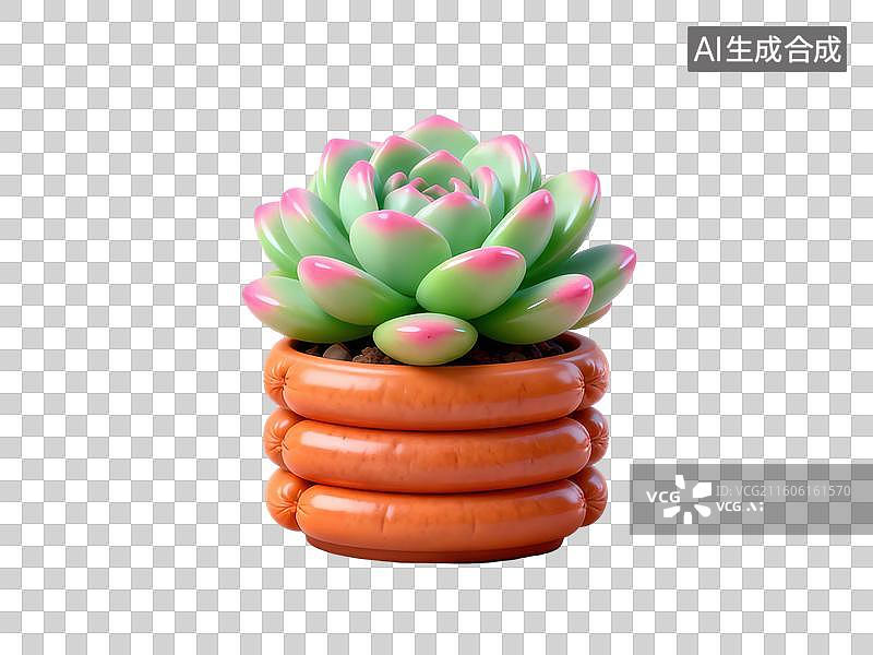 【AI数字艺术】多肉植物盆栽图片素材