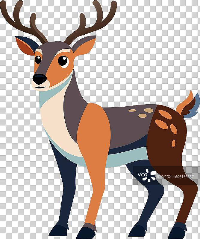 卡通化的愤怒的迪克鹿图片素材