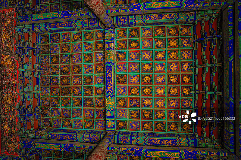 曲阜孔庙 寝殿 屋顶彩绘 古建筑 世界文化遗产图片素材