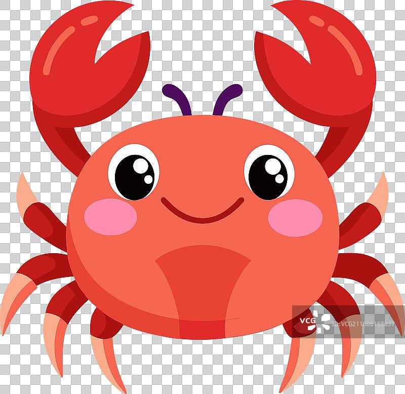 邓杰斯蟹可爱笑脸图片素材