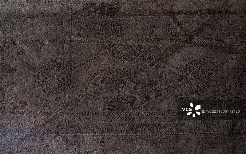 曲阜孔庙 神庖汉画像石二展室 1937年出土于曲阜韩家铺的双室石椁墓图片素材