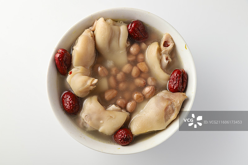 猪手炖花生汤图片素材