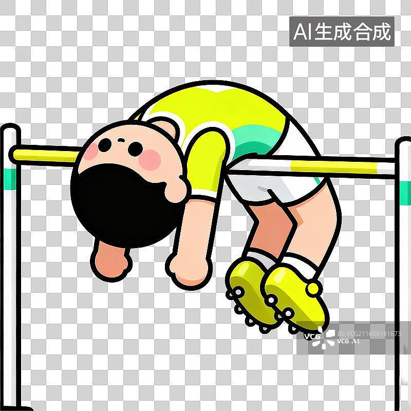 【AI数字艺术】跳高运动员-体育运动项目图片素材