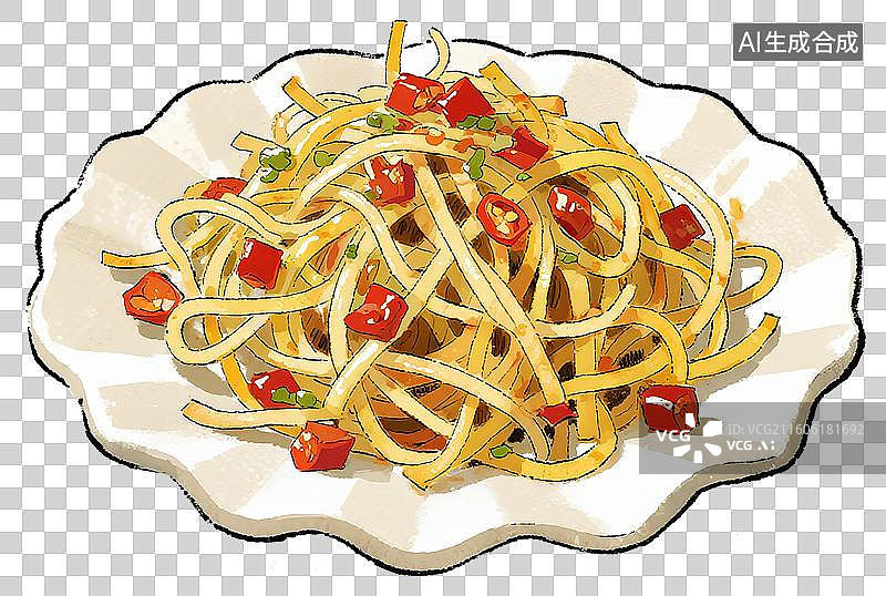 【AI数字艺术】一盘酸辣土豆丝图片素材