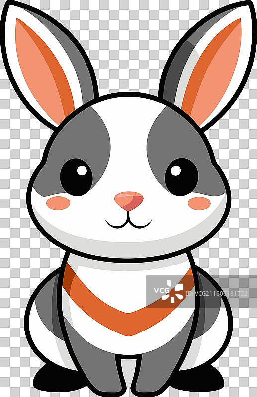 荷兰垂耳兔，可爱风格图片素材