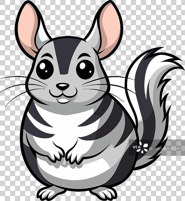 一只哭泣的荷兰兔，日式可爱风格图片素材