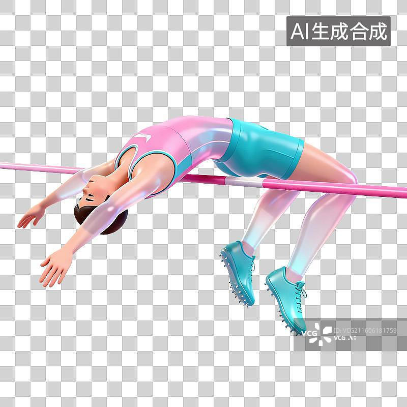 【AI数字艺术】跳高运动员-体育运动项目图片素材