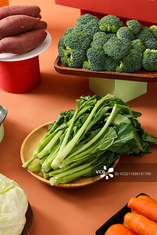 蔬菜胡萝卜生菜奶白菜圆白菜娃娃菜红薯图片素材