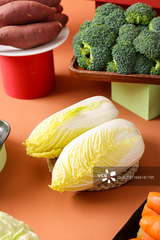 蔬菜胡萝卜生菜奶白菜圆白菜娃娃菜红薯图片素材