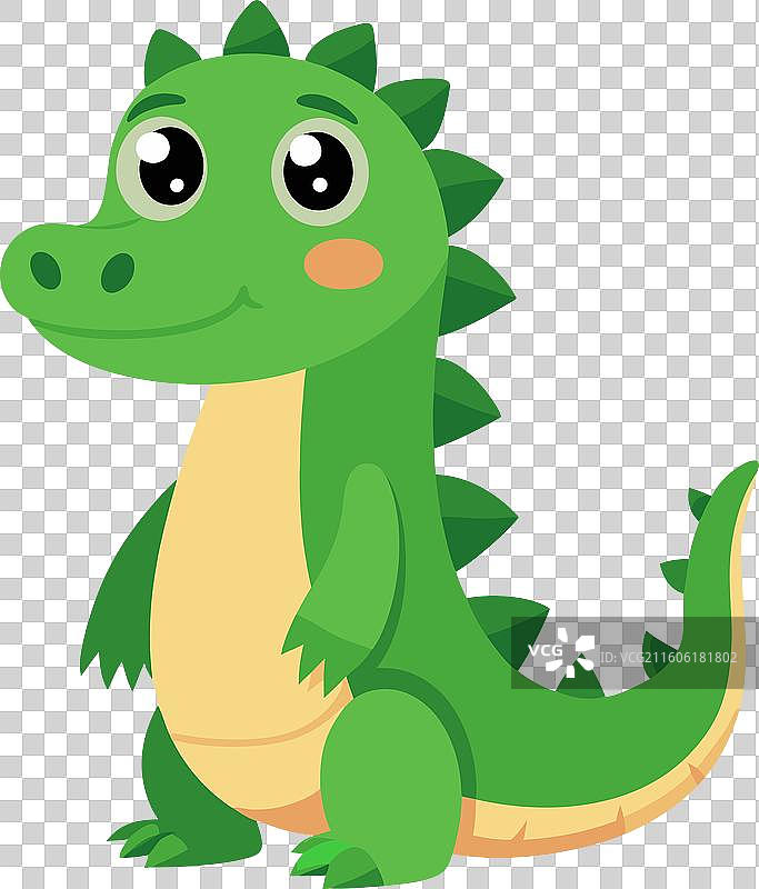 矮小的鳄鱼在尖叫，非常可爱图片素材