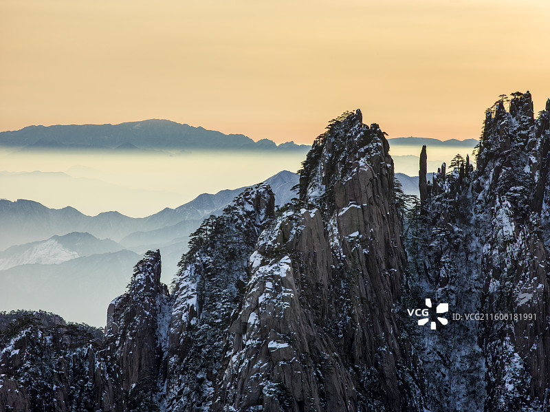 安徽省黄山市黄山区黄山景区云海图片素材