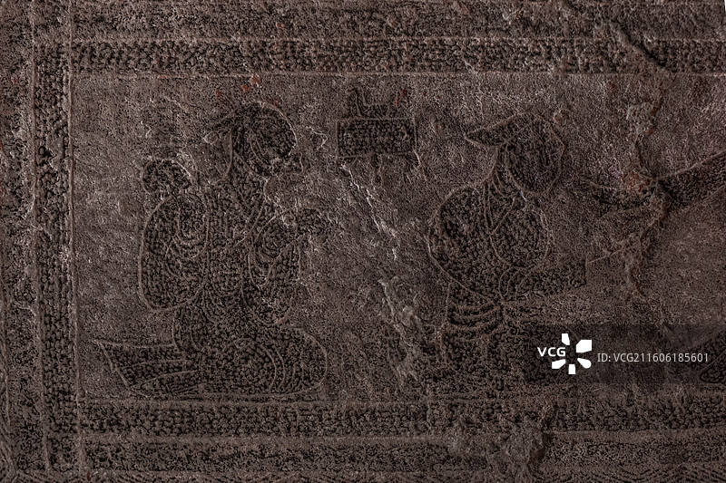 曲阜孔庙 神庖汉画像石二展室 1937年出土于曲阜韩家铺的双室石椁墓图片素材