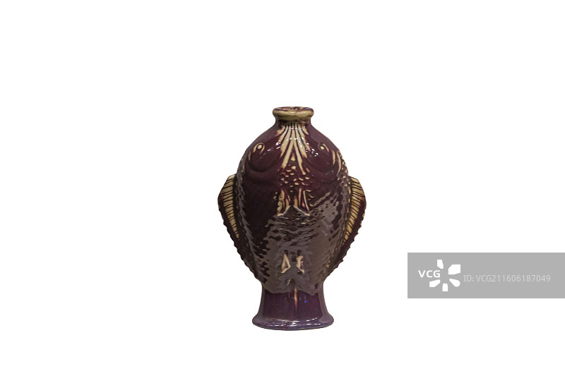 带鳍鱼形唇口瓶 清代 张家口市博物馆藏图片素材