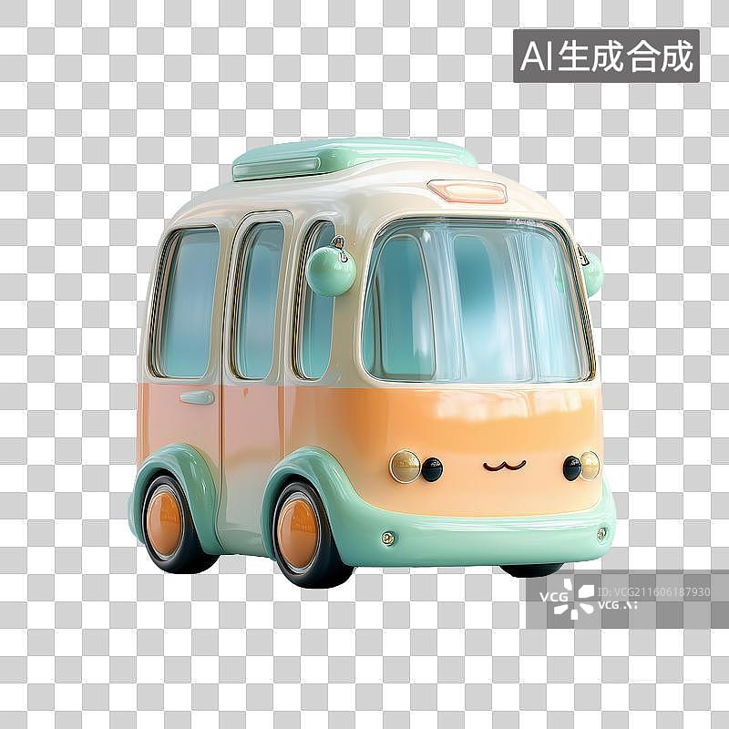 【AI数字艺术】卡通小巴士图片素材