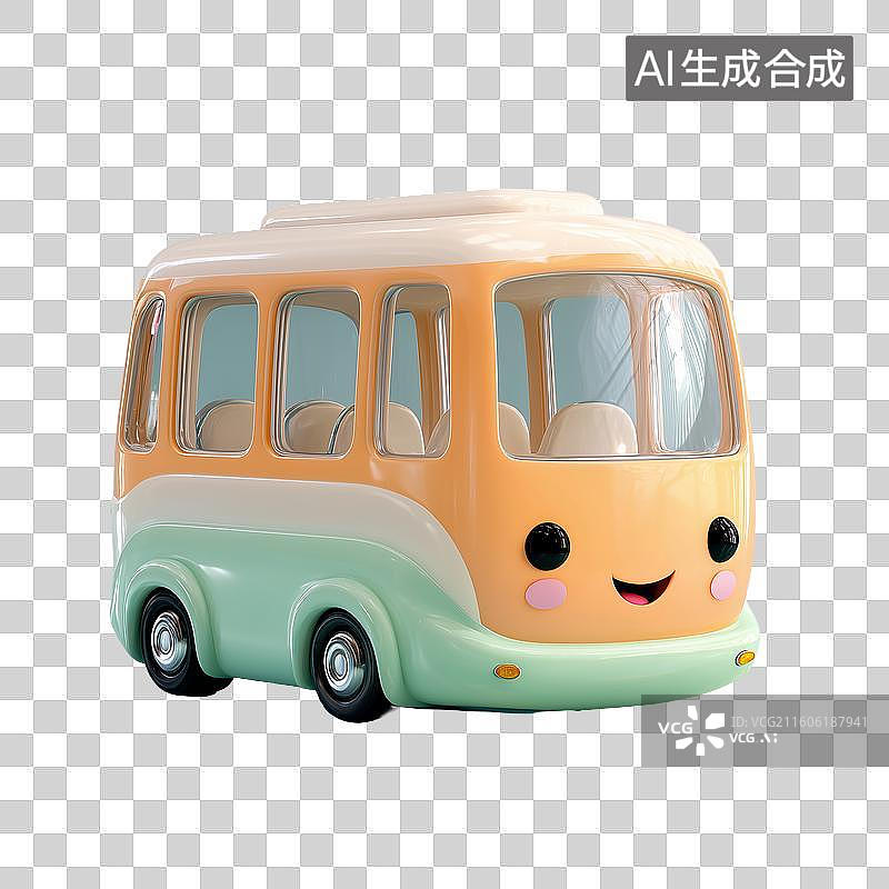 【AI数字艺术】卡通小巴士图片素材
