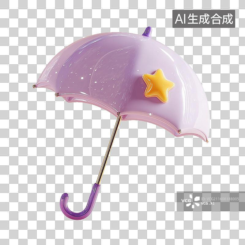 【AI数字艺术】卡通雨伞图片素材