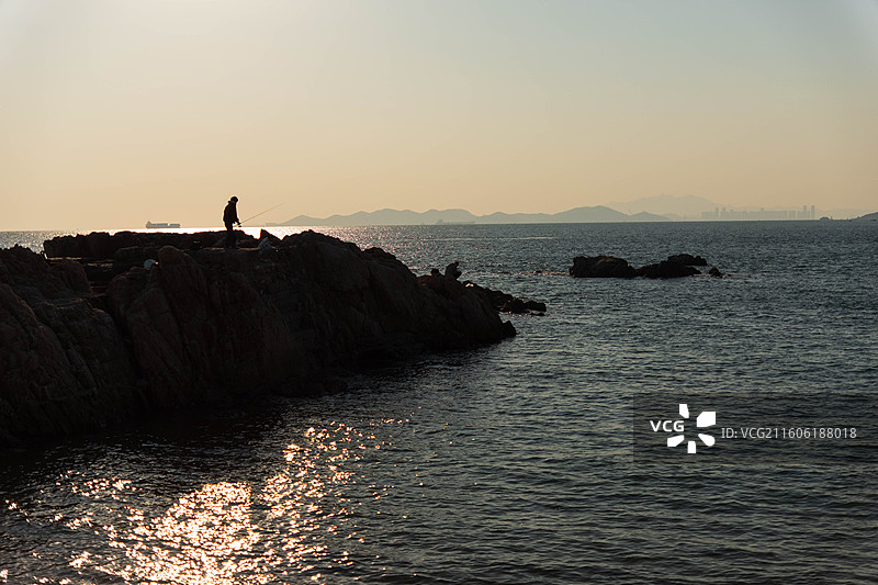 深秋的小麦岛图片素材