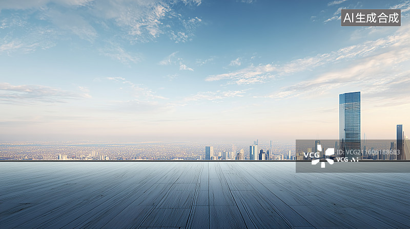 【AI数字艺术】现代城市天际线图片素材