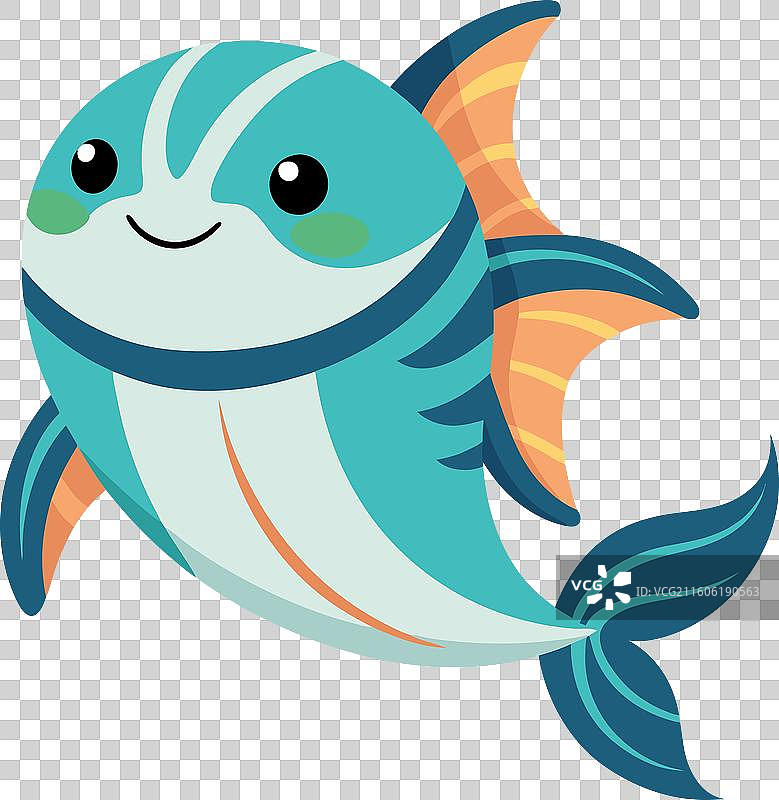 卡通鹰鳐鱼说话，风格可爱图片素材