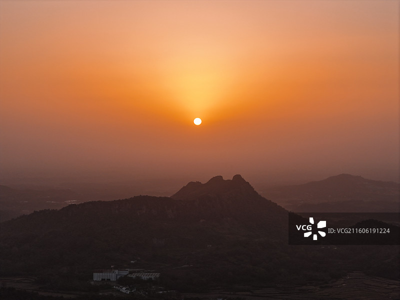 航拍安徽省芜湖市繁昌区马仁奇峰风光图片素材