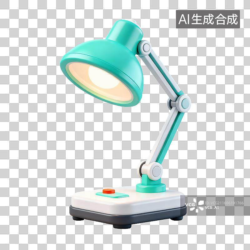 【AI数字艺术】3D拟物风格医疗器械医疗用品元素台灯图片素材