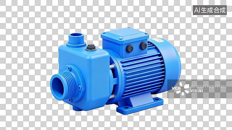 【AI数字艺术】3D立体轻拟物蓄能泵新能源环保主题插画免抠元素图片素材