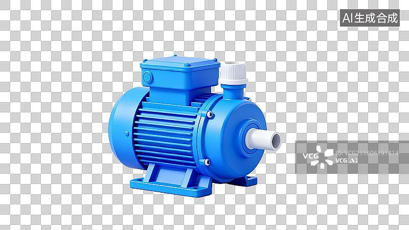 【AI数字艺术】3D立体轻拟物蓄能泵新能源环保主题插画免抠元素图片素材