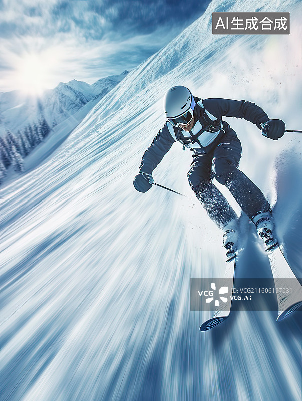 【AI数字艺术】滑雪海报图片素材